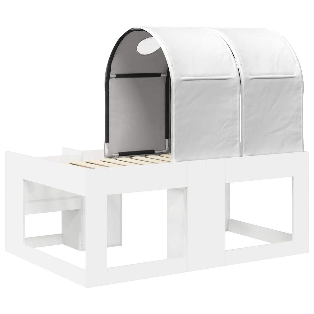 vidaXL Łóżko z Tunelami 4 pcs Biały Drewno inżynieryjne