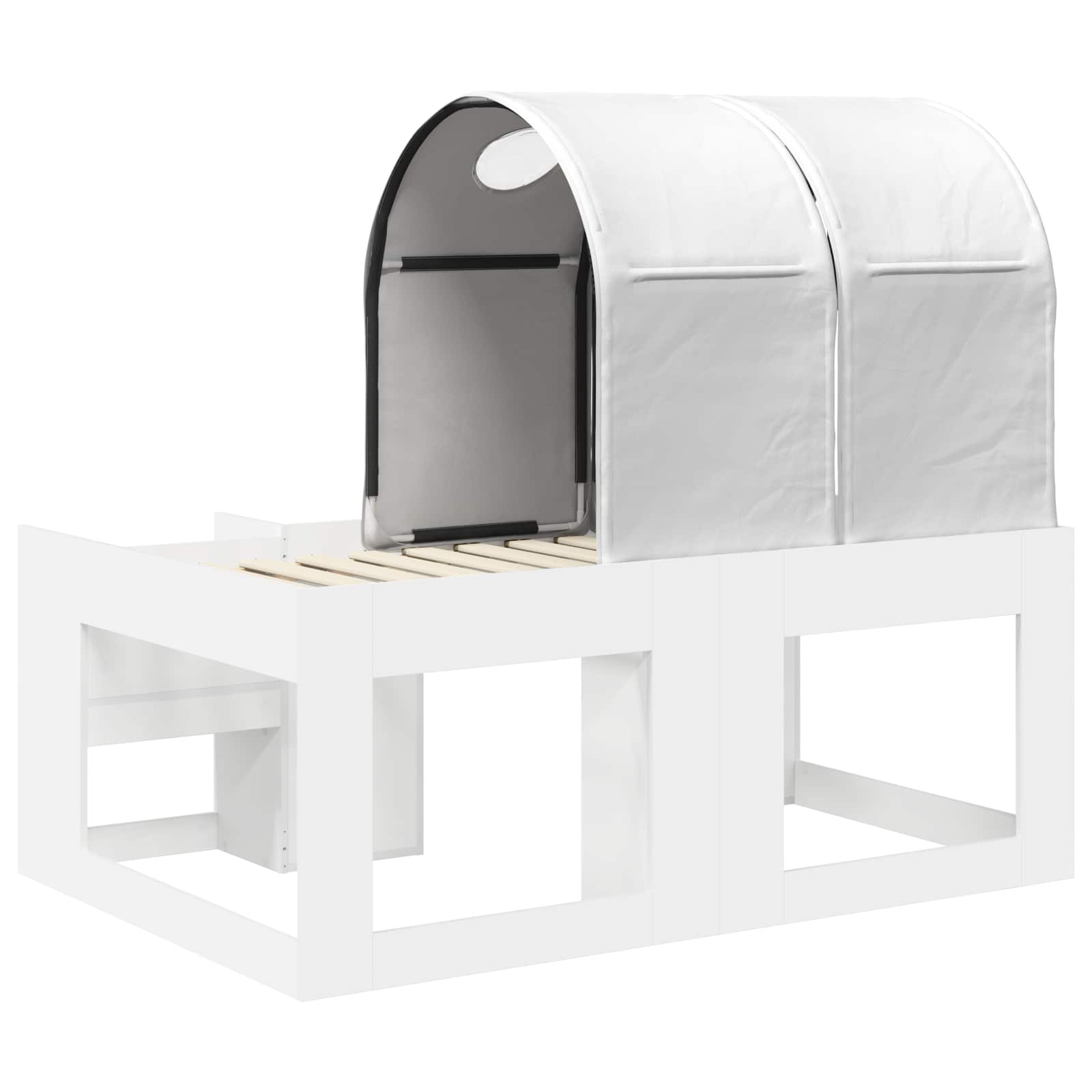 vidaXL Łóżko z Tunelami 4 pcs Biały Drewno inżynieryjne