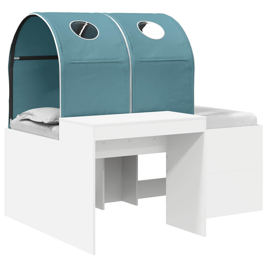 vidaXL Łóżko z Tunelami 4 pcs Dąb Artisian i Jasnoniebieski