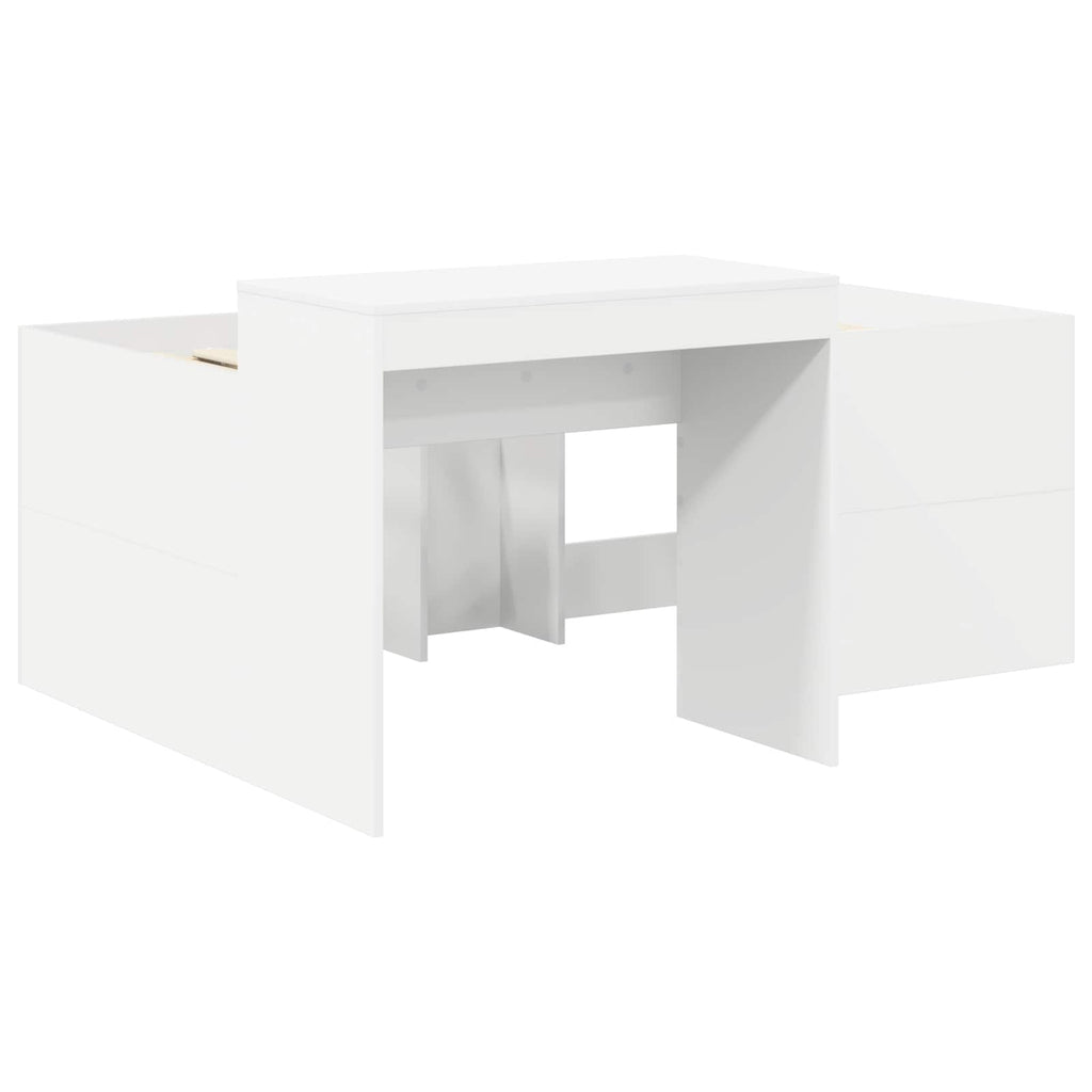 vidaXL Łóżko z Tunelami 4 pcs Dąb Artisian i Jasnoniebieski