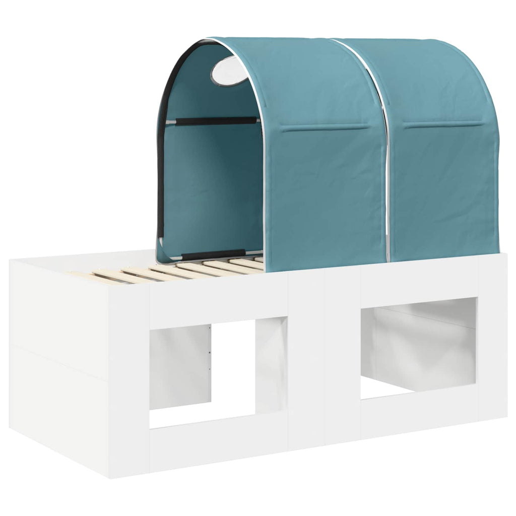 vidaXL Łóżko z Tunelami 4 pcs Dąb Artisian i Jasnoniebieski