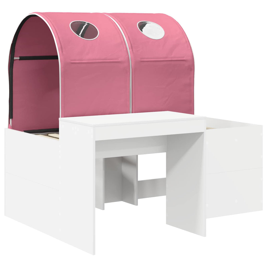 vidaXL Łóżko z Tunelami 4 pcs Dąb Artisian i Różowy