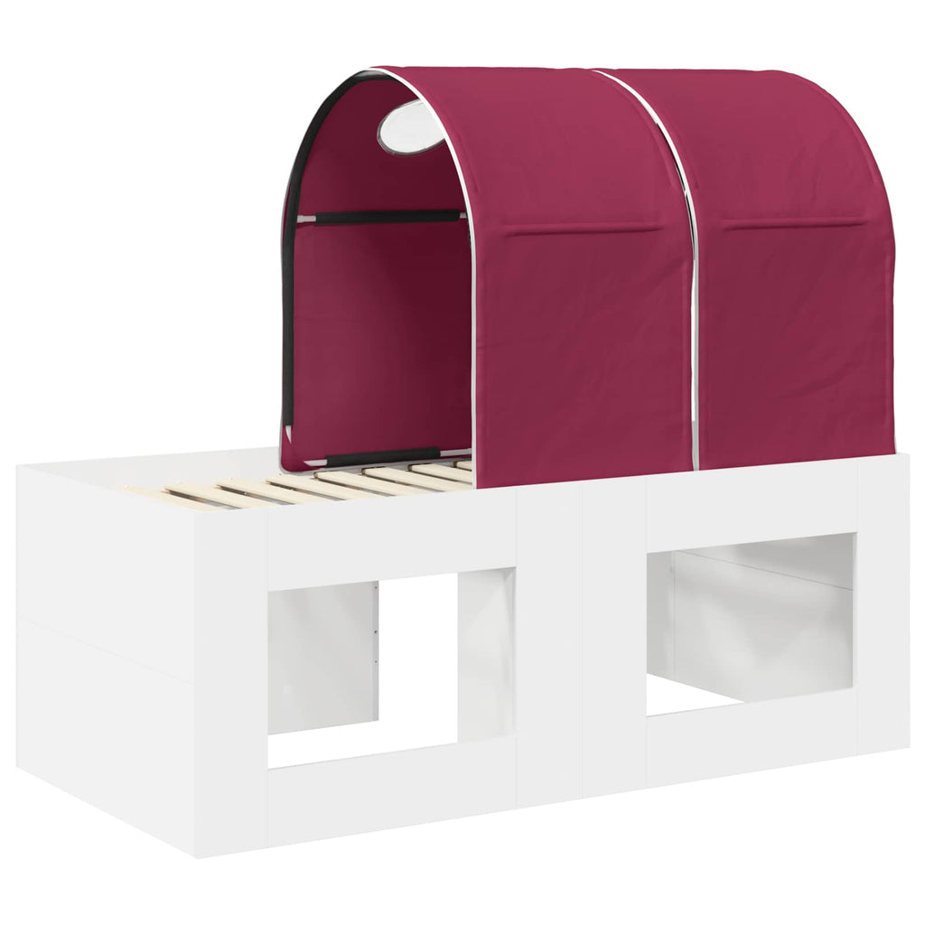 vidaXL Łóżko z Tunelami 4 pcs Dąb Artisian i Czerwony