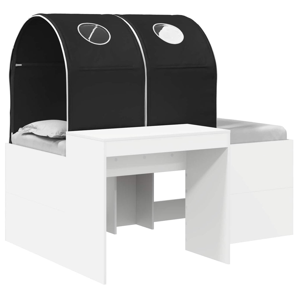 vidaXL Łóżko z Tunelami 4 pcs Dąb Artisian i Czarny