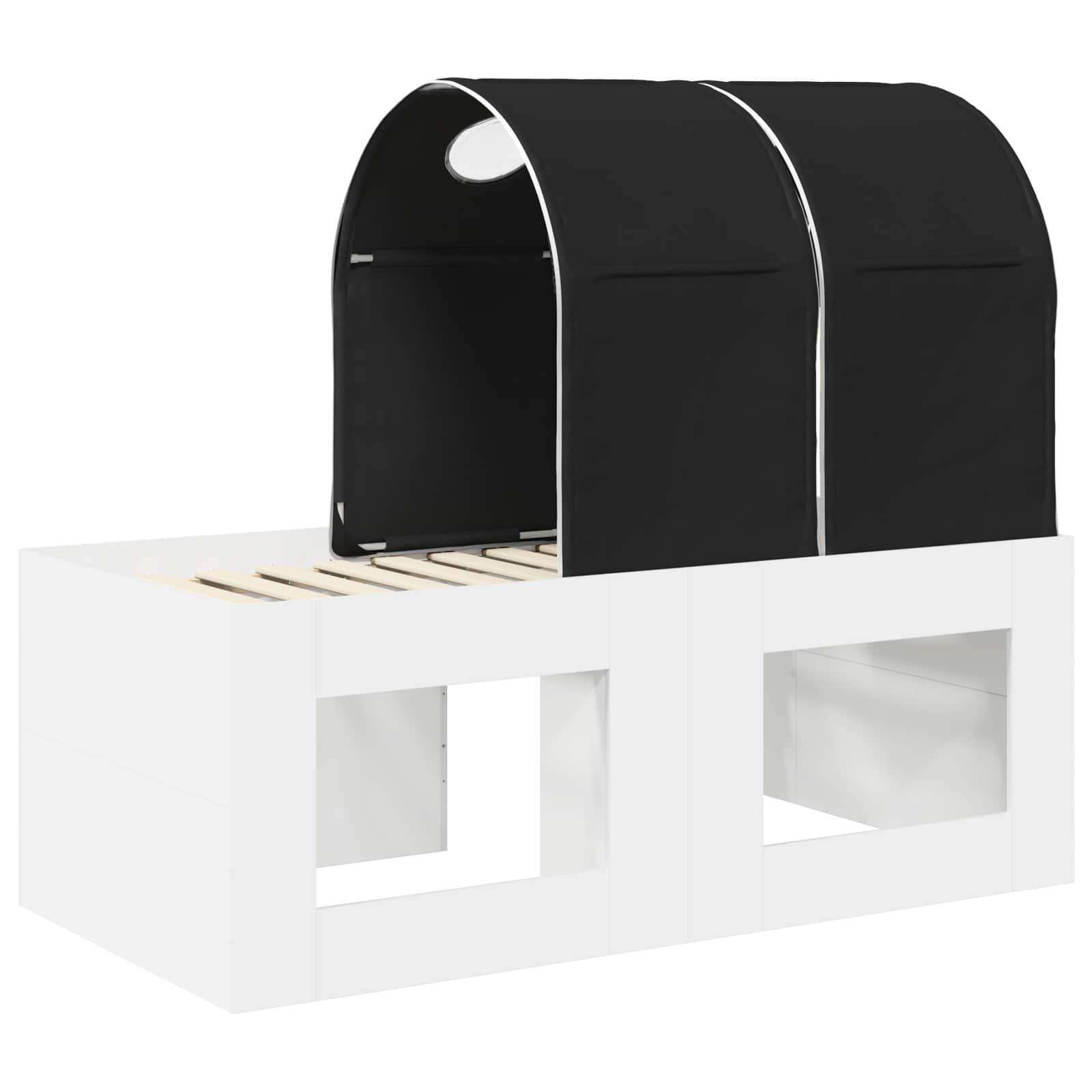 vidaXL Łóżko z Tunelami 4 pcs Dąb Artisian i Czarny
