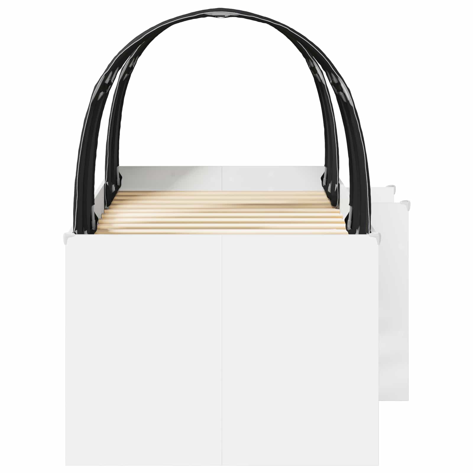 vidaXL Łóżko z Tunelami 4 pcs biały i czarny Drewno inżynieryjne