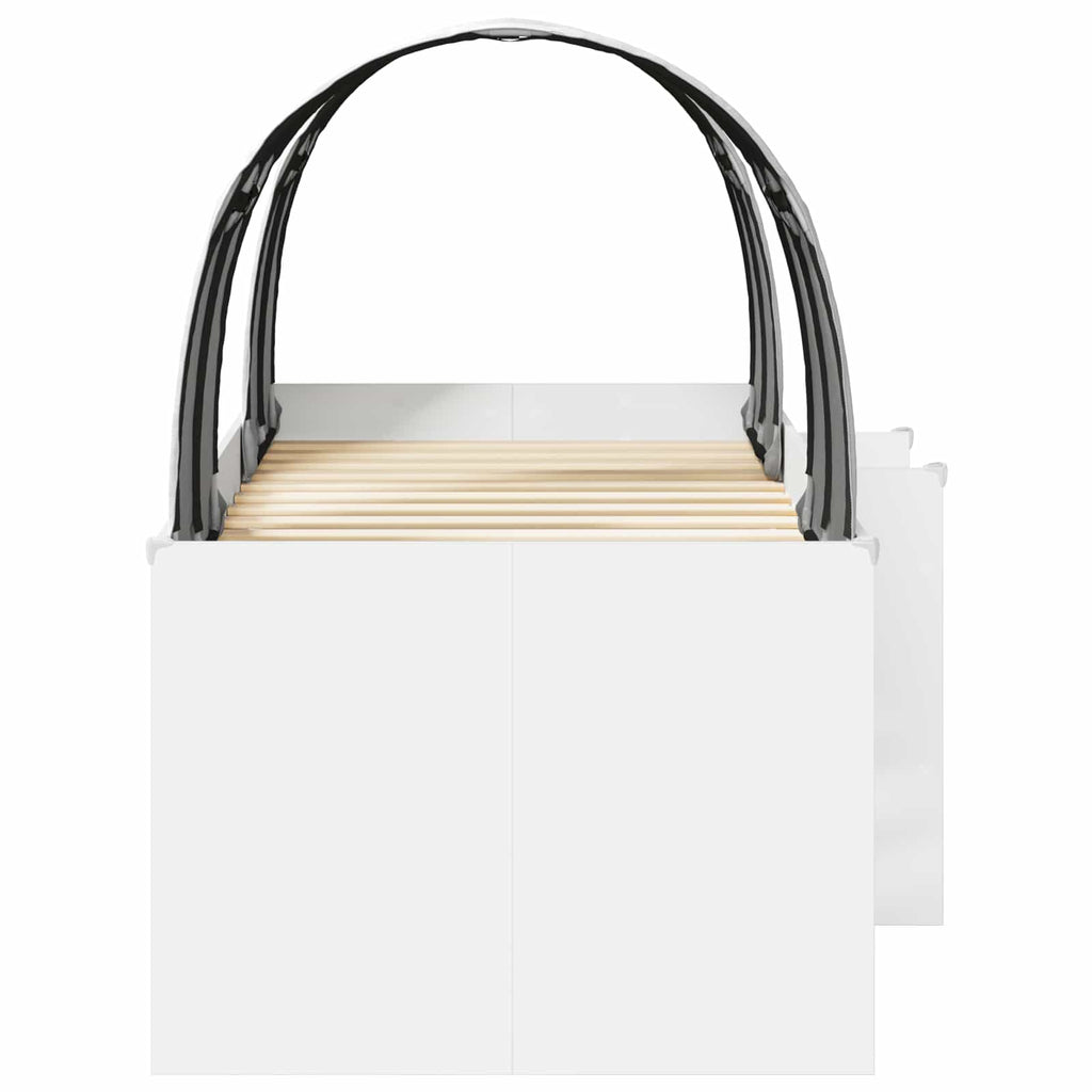 vidaXL Łóżko z Tunelami 4 pcs Biały Drewno inżynieryjne