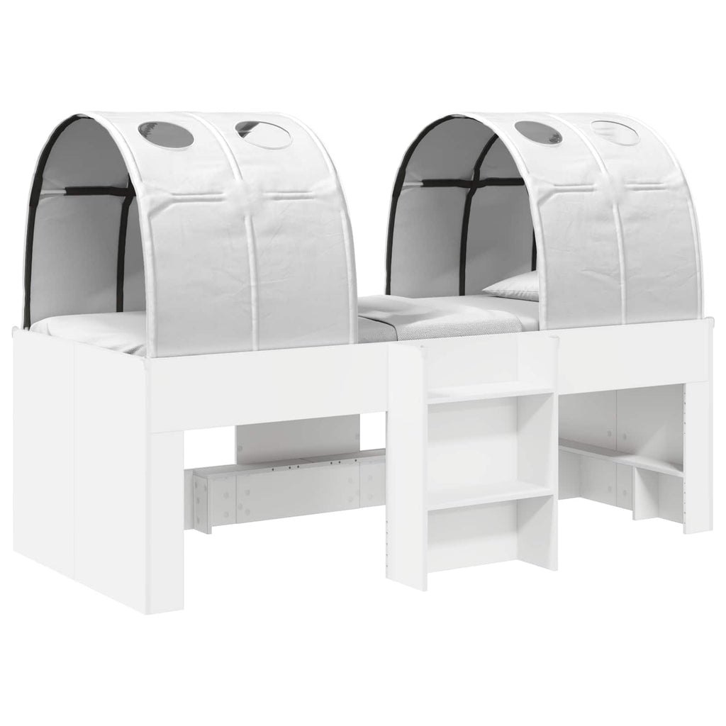 vidaXL Łóżko z Tunelami 4 pcs Biały Drewno inżynieryjne