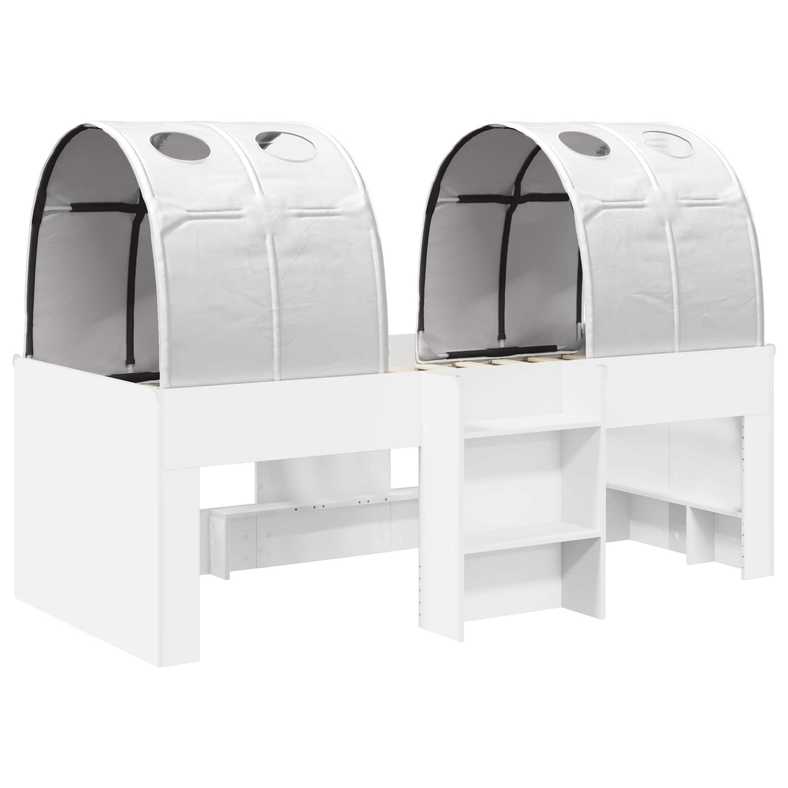 vidaXL Łóżko z Tunelami 4 pcs Biały Drewno inżynieryjne