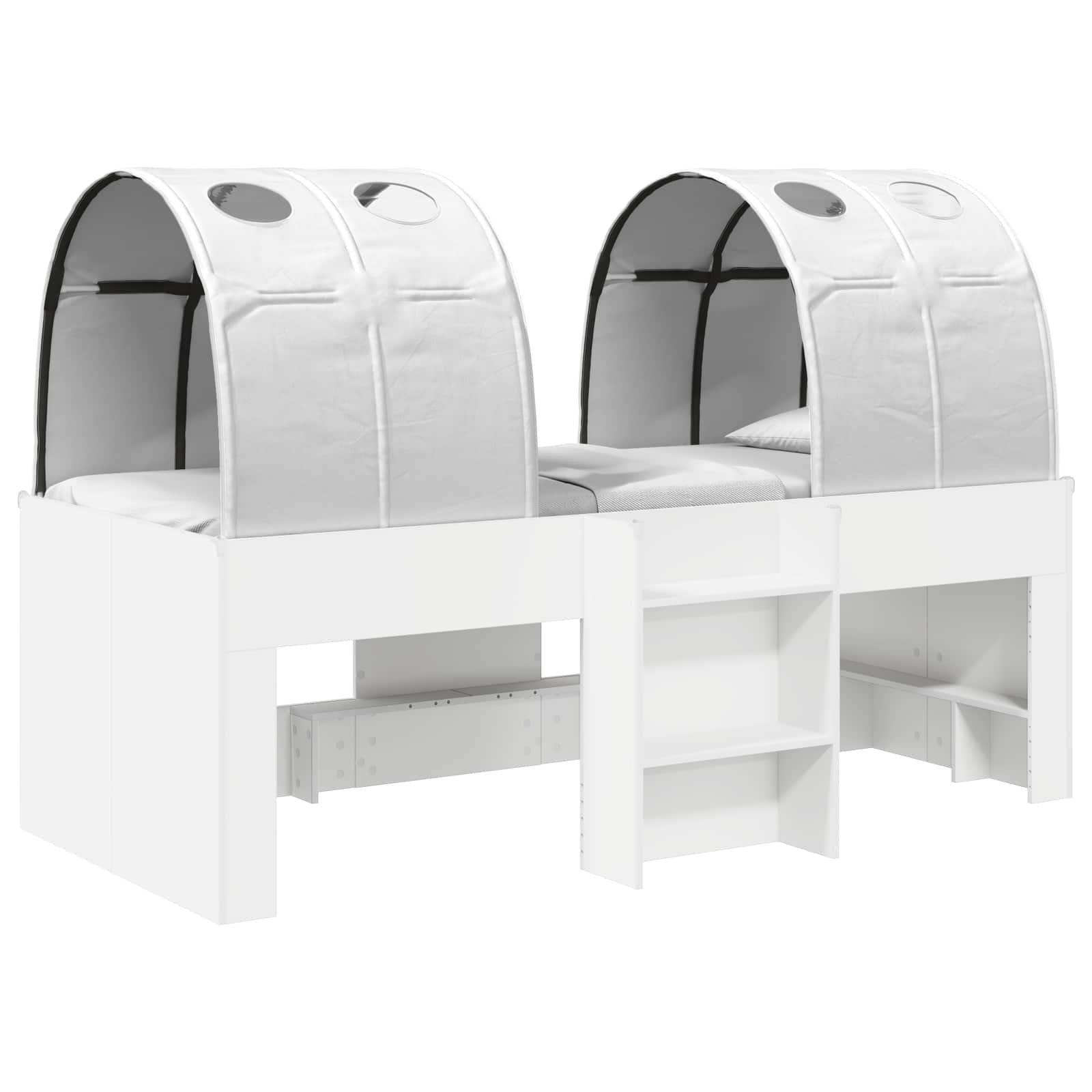 vidaXL Łóżko z Tunelami 4 pcs Biały Drewno inżynieryjne