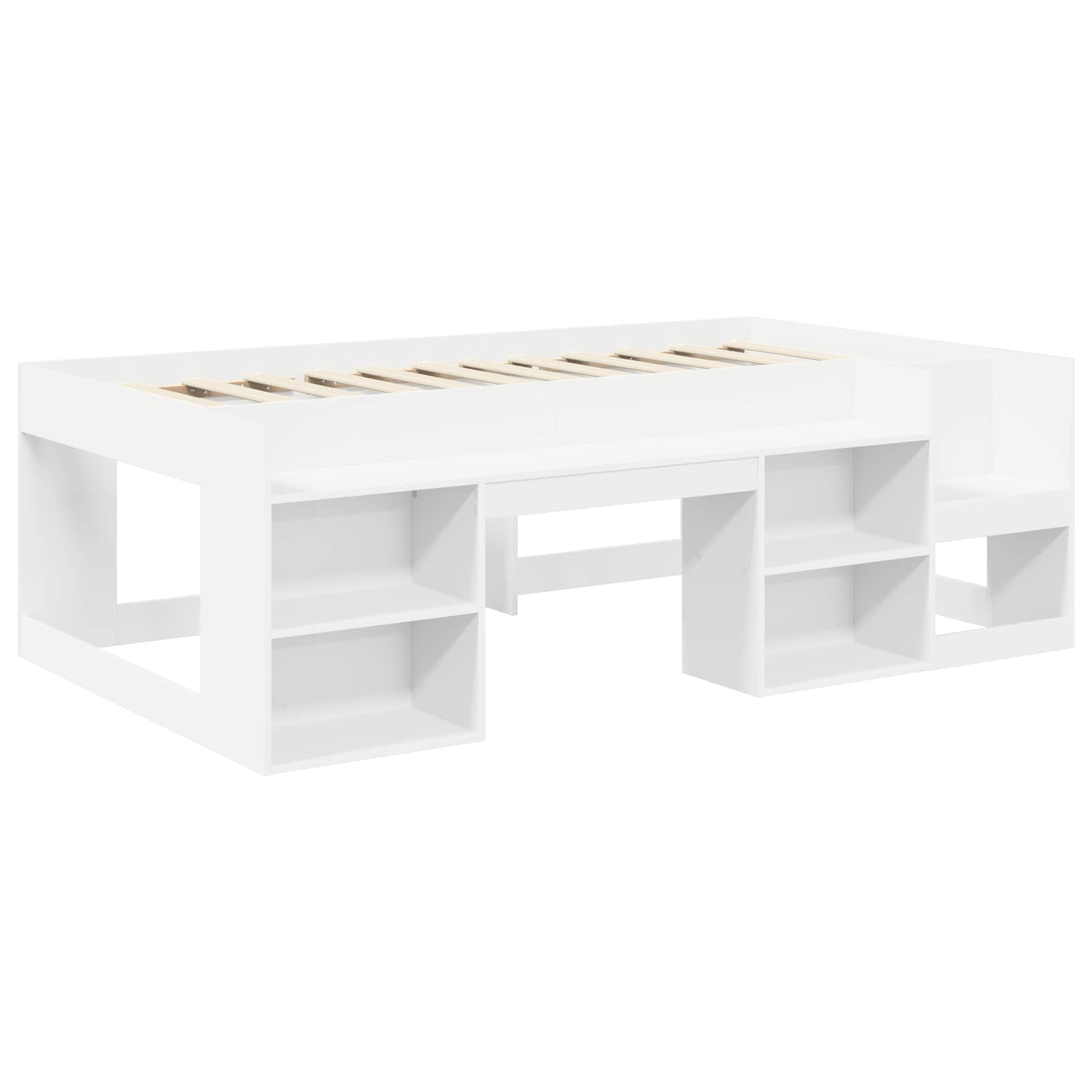 vidaXL Łóżko z tunelami 3 pcs Biały i czerwony Materiał drewnopochodny