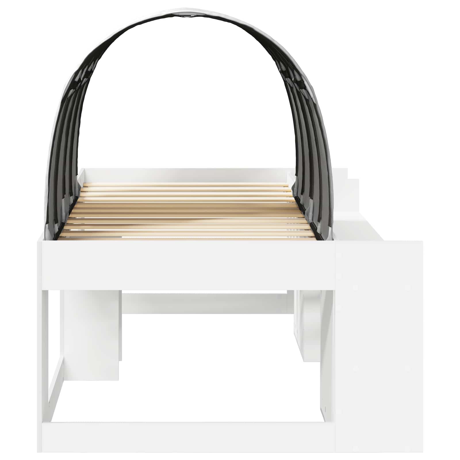 vidaXL Łóżko z tunelami z półką 3 pcs Biały Materiał drewnopochodny