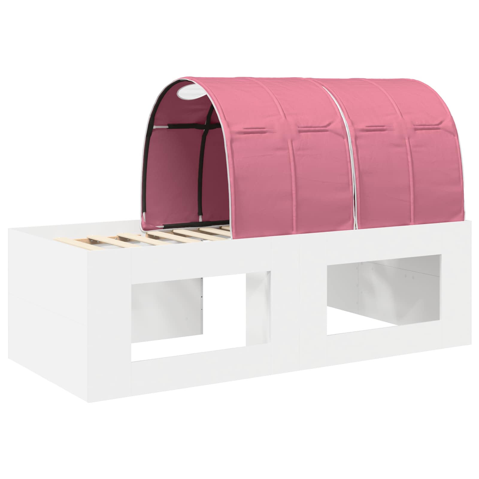 vidaXL Łóżko z Tunelem 4 pcs Dąb Artisian i Różowy Drewno inżynieryjne