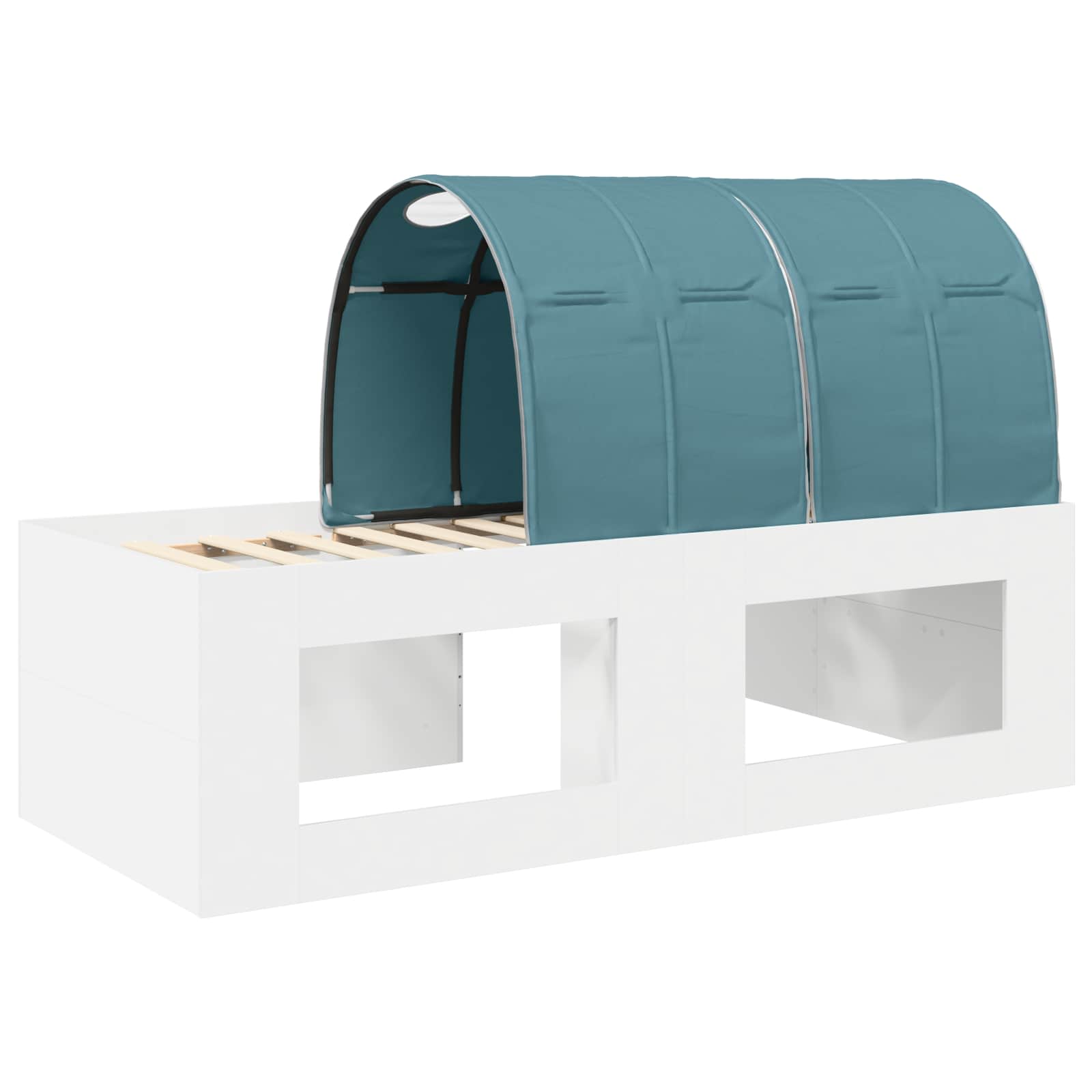 vidaXL Łóżko z Tunelami 4 pcs Biały i jasnoniebieski