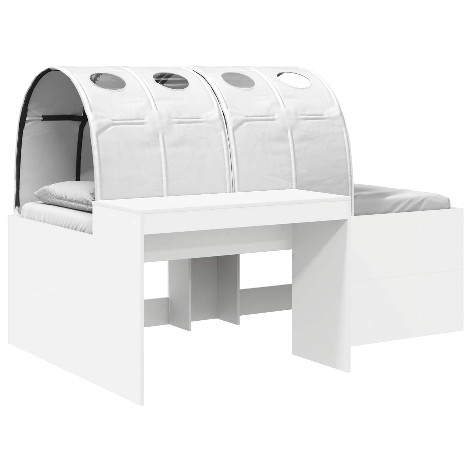 vidaXL Łóżko z Tunelami 4 pcs Biały Drewno inżynieryjne
