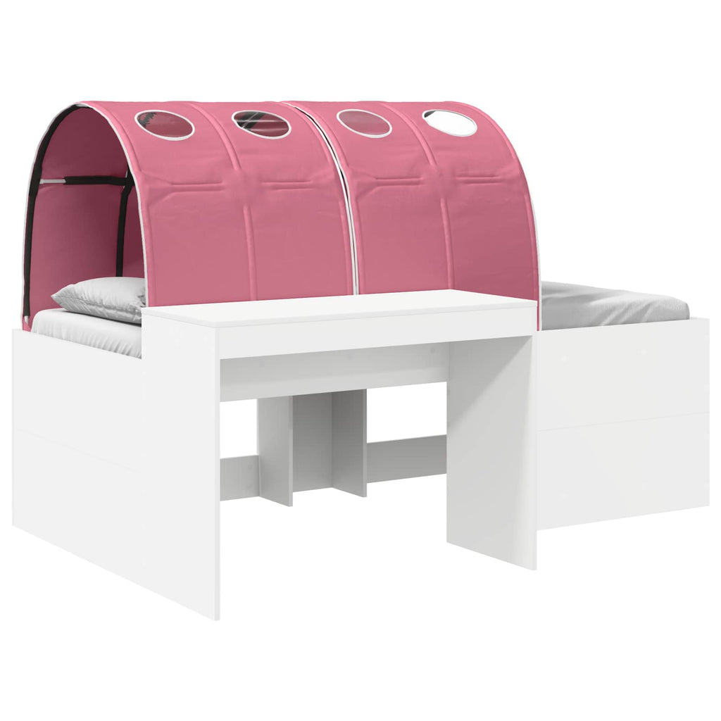 vidaXL Łóżko z Tunelem 4 pcs Dąb Artisian i Różowy Drewno inżynieryjne