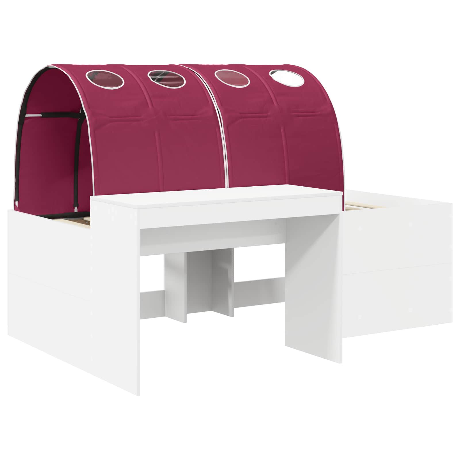 vidaXL Łóżko z Tunelem 4 pcs Dąb Artisian i Czerwony