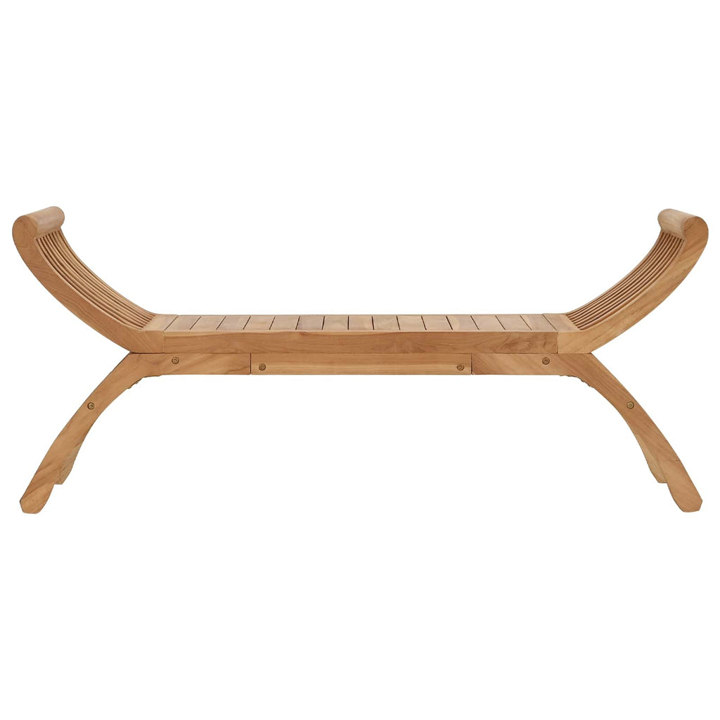 vidaXL Ławka ogrodowa 2 -Seater 126 cm Lite drewno teakowe naturalny
