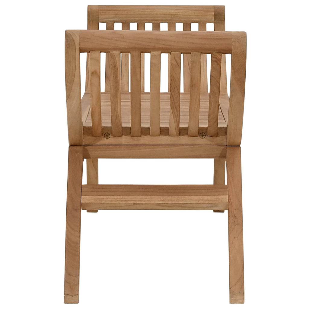 vidaXL Ławka ogrodowa 2 -Seater 126 cm Lite drewno teakowe naturalny