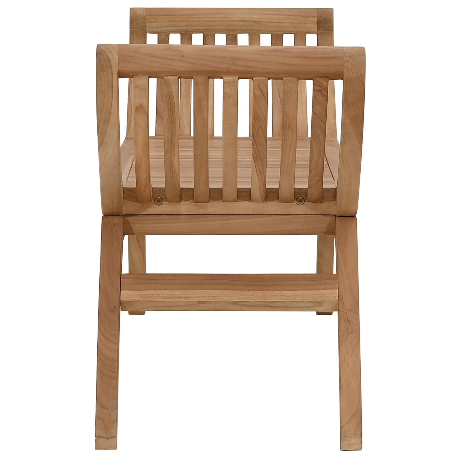 vidaXL Ławka ogrodowa 2 -Seater 126 cm Lite drewno teakowe naturalny