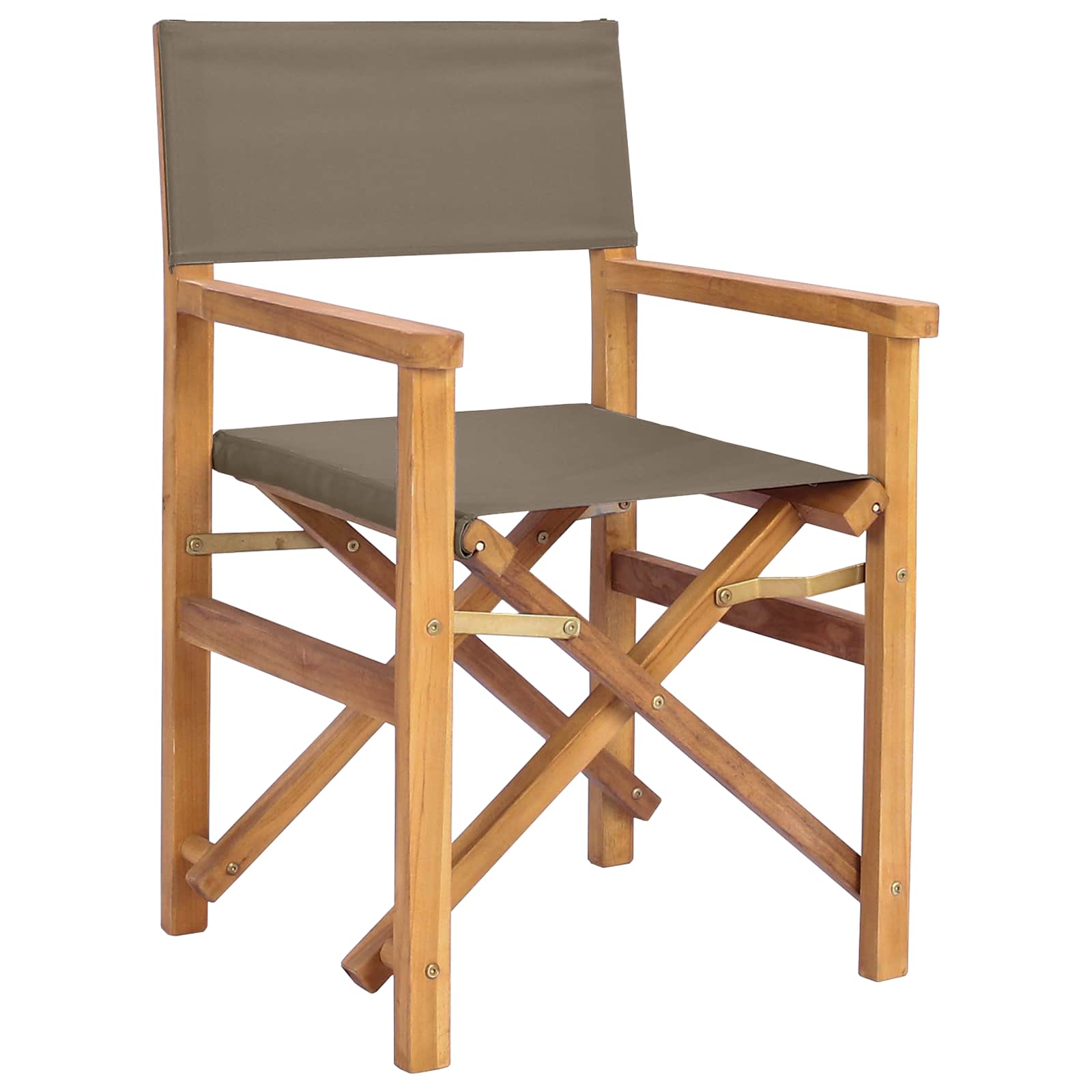 vidaXL Krzesło dyrektorskie 100% Poliester, solidny teak
