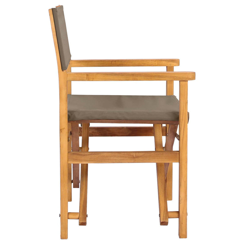 vidaXL Krzesło dyrektorskie 100% Poliester, solidny teak