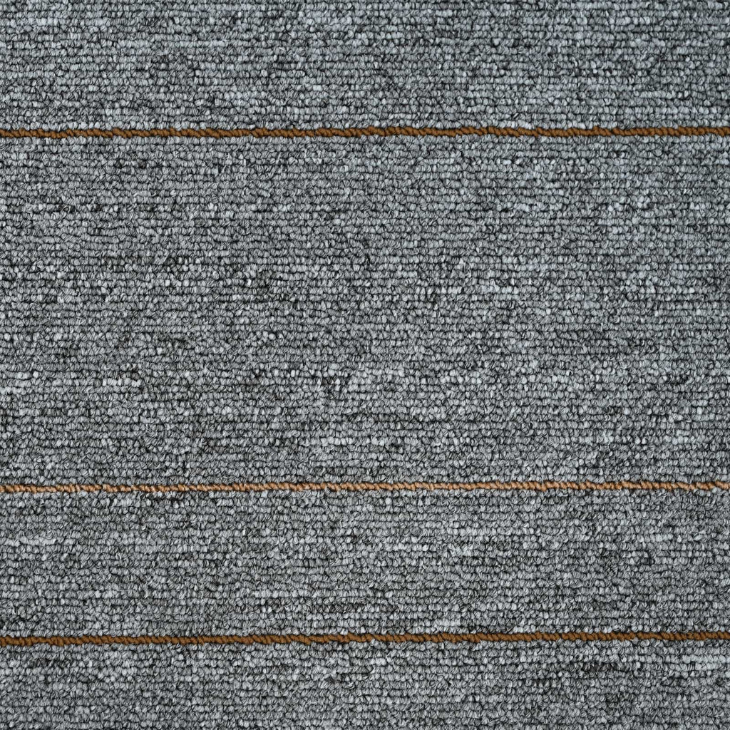 vidaXL Płytka dywanowa Jasnoszary w paski 50 x 50 cm 36 pcs PP i bitum