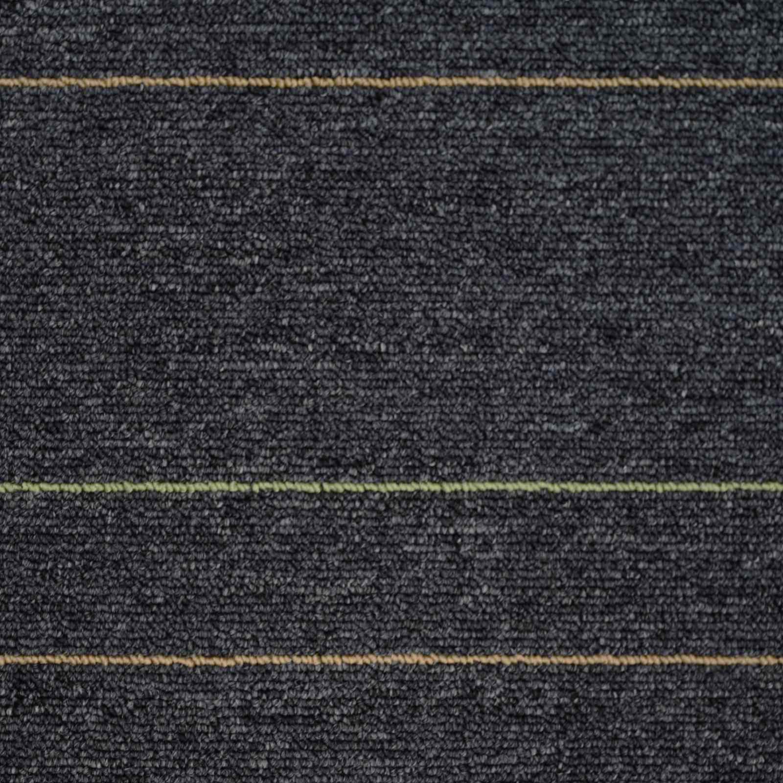 vidaXL Płytka dywanowa Ciemnoszary w paski 50 x 50 cm 4 pcs PP i bitum