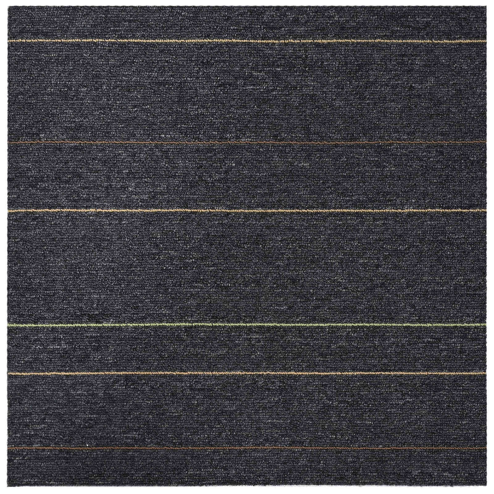 vidaXL Płytka dywanowa Ciemnoszary w paski 50 x 50 cm 20 pcs