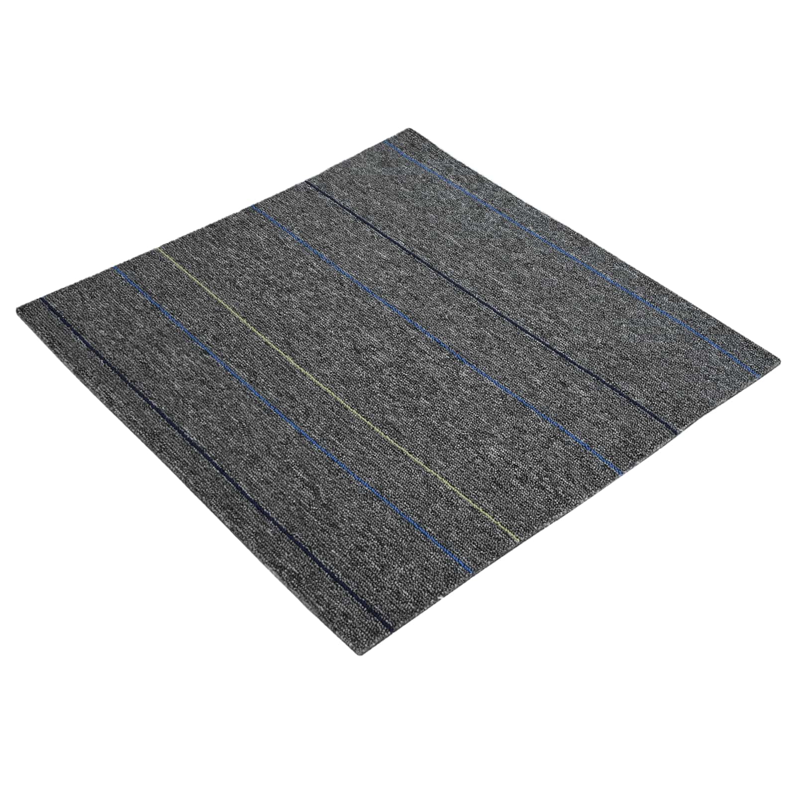 vidaXL Płytka dywanowa Średni Szary w Paski 50 x 50 cm 4 pcs
