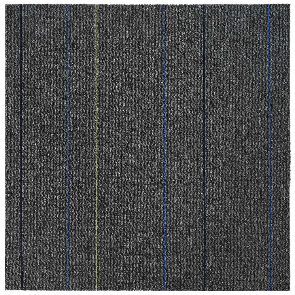 vidaXL Płytka dywanowa Średni Szary w Paski 50 x 50 cm 36 pcs