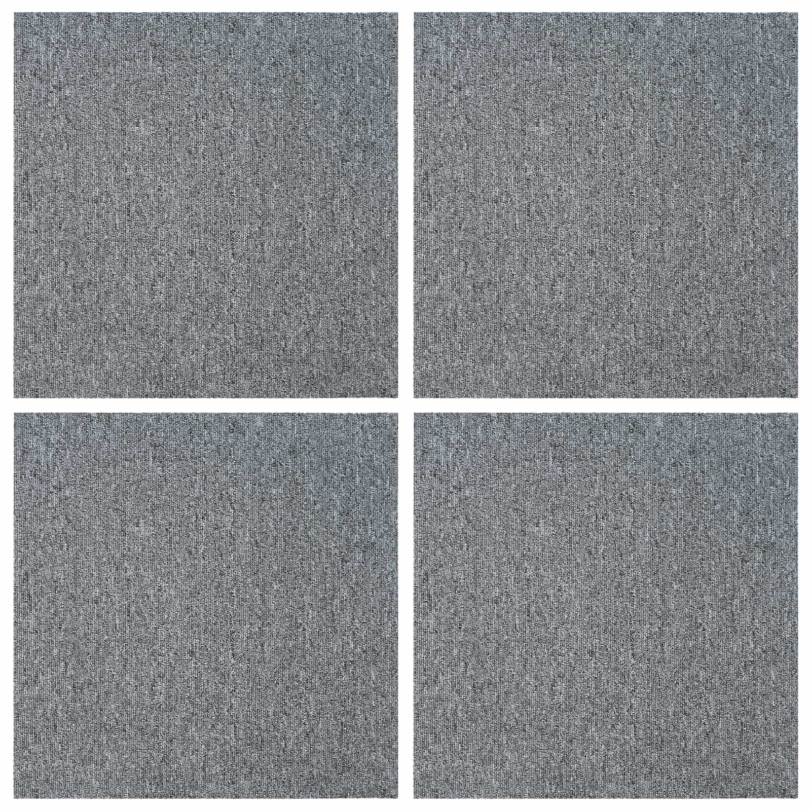 vidaXL Płytka dywanowa jasnoszary 50 x 50 cm 4 pcs PP i bitum