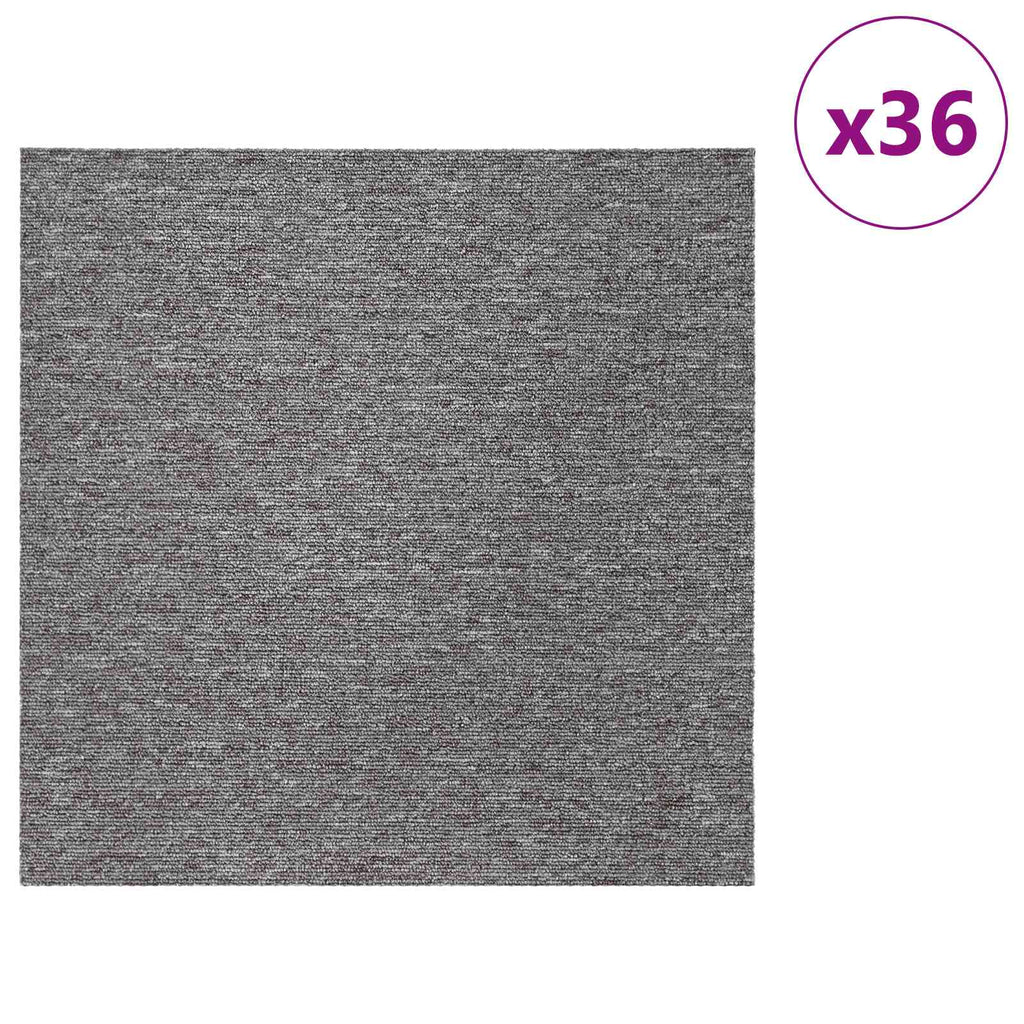 vidaXL Płytka dywanowa brązowy 50 x 50 cm 36 pcs PP i bitum