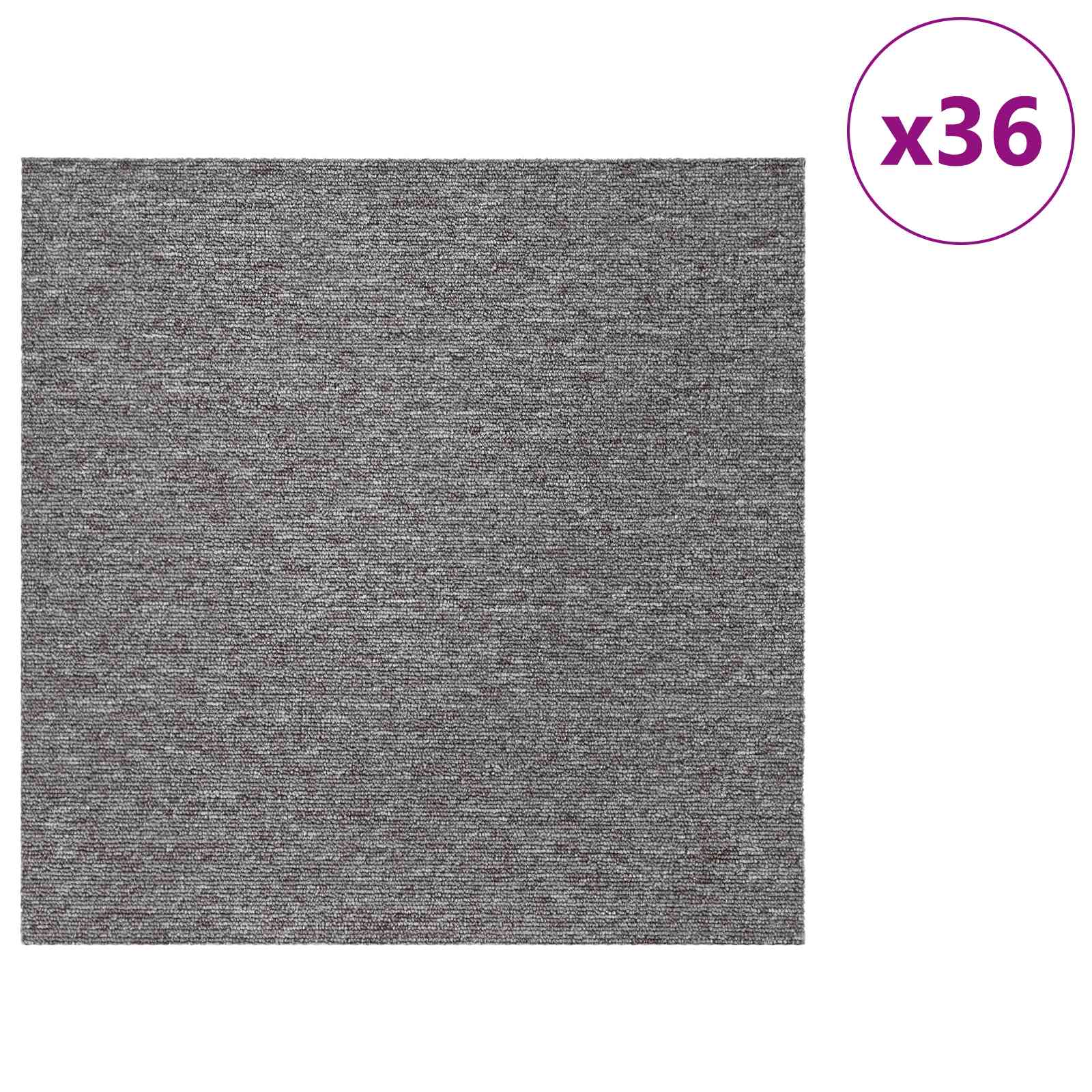 vidaXL Płytka dywanowa brązowy 50 x 50 cm 36 pcs PP i bitum
