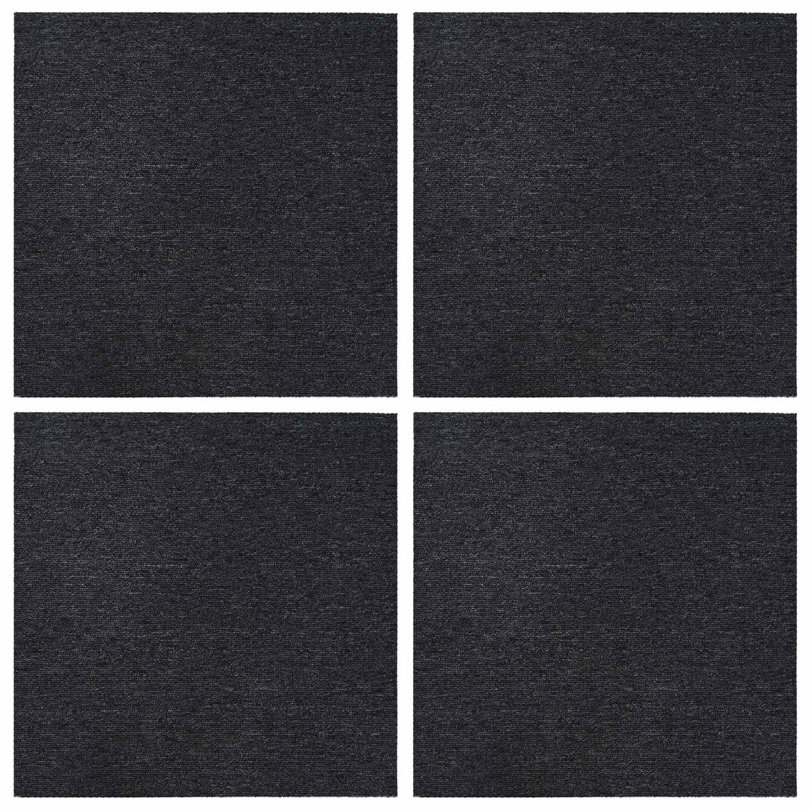 vidaXL Płytka dywanowa ciemnoszary 50 x 50 cm 4 pcs PP i bitum