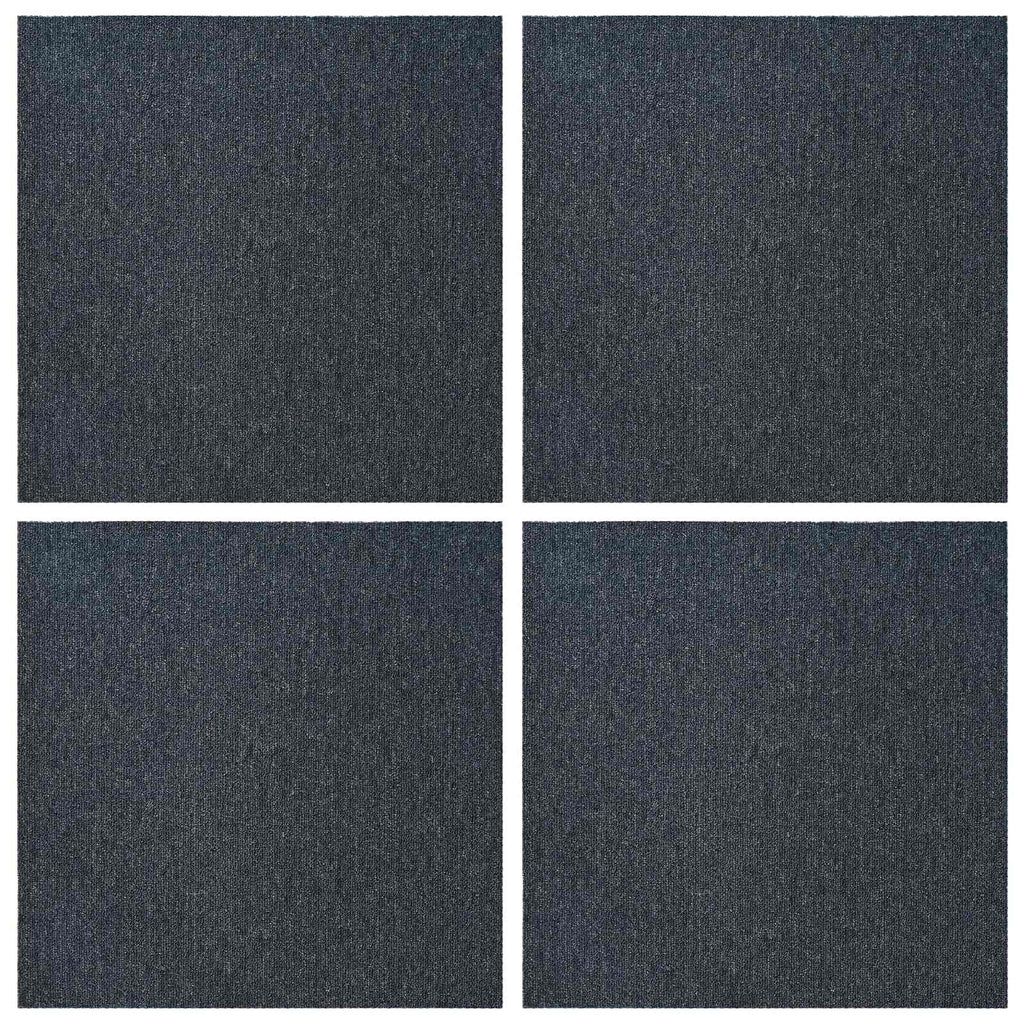 vidaXL Płytka dywanowa Niebiesko-szary 50 x 50 cm 4 pcs PP i bitum