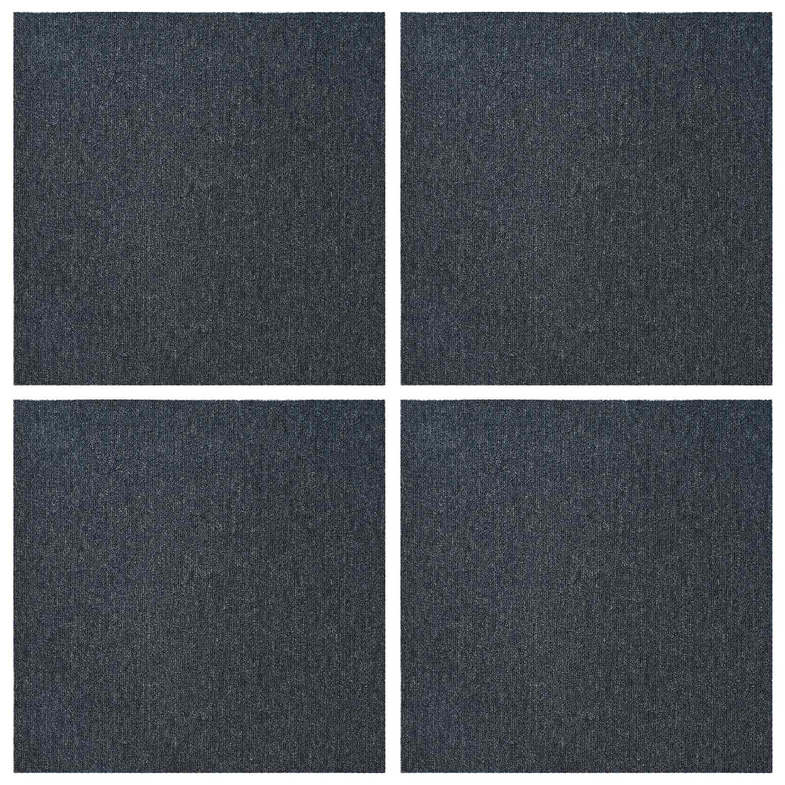 vidaXL Płytka dywanowa Niebiesko-szary 50 x 50 cm 4 pcs PP i bitum
