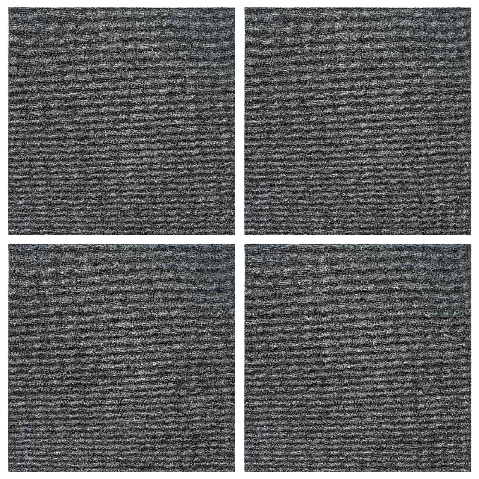vidaXL Płytka dywanowa Średni szary 50 x 50 cm 4 pcs PP i bitum
