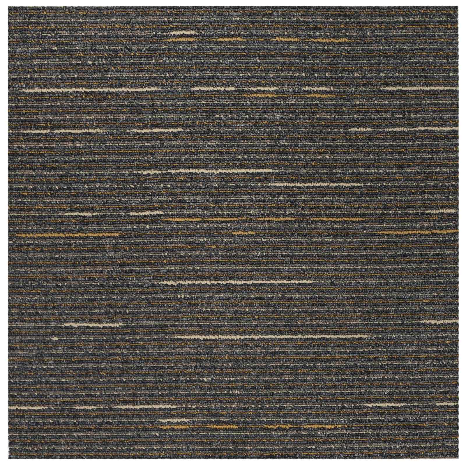vidaXL Płytka dywanowa Pasiasty Jasny Brąz 50 x 50 cm 4 pcs PP i bitum