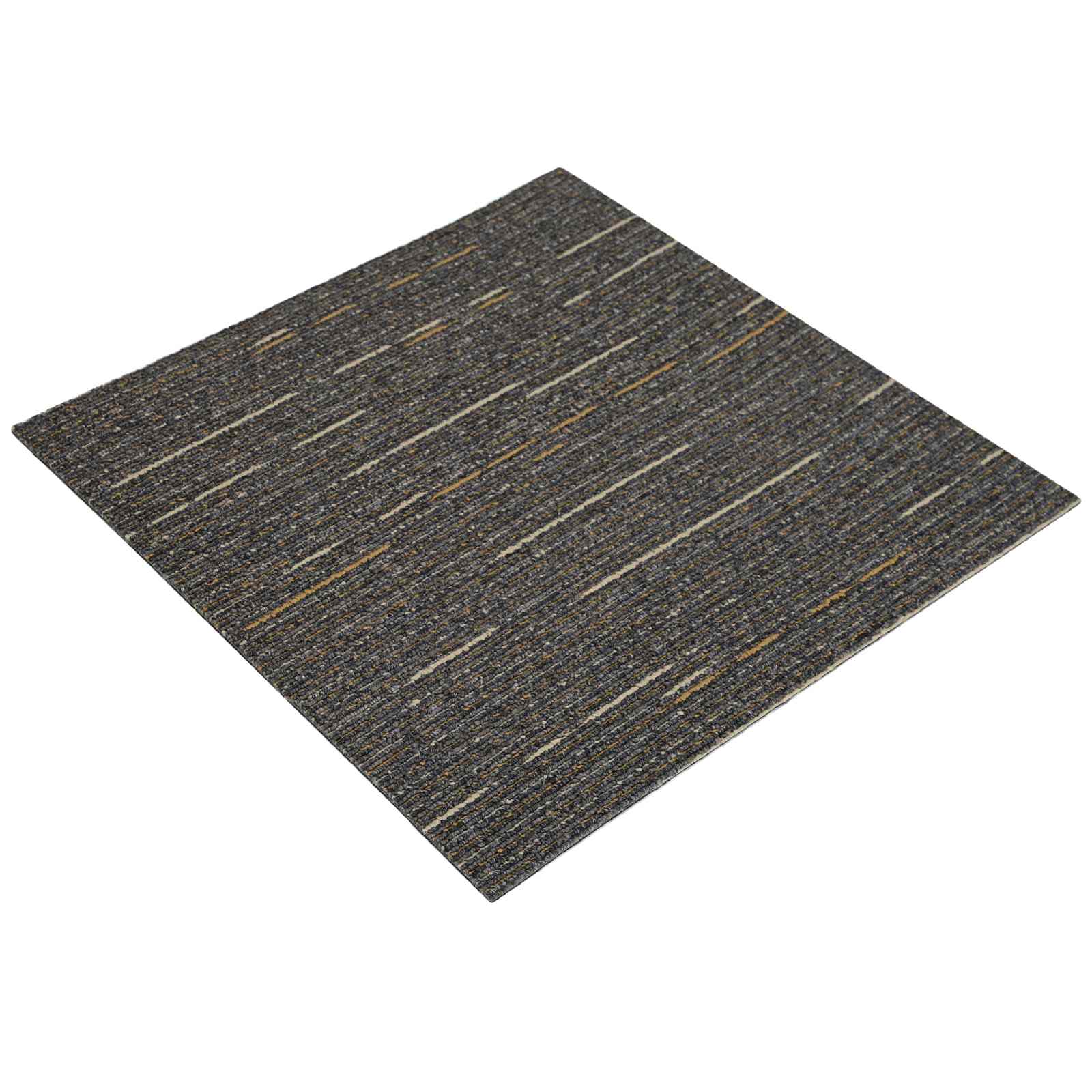 vidaXL Płytka dywanowa Pasiasty Jasny Brąz 50 x 50 cm 20 pcs