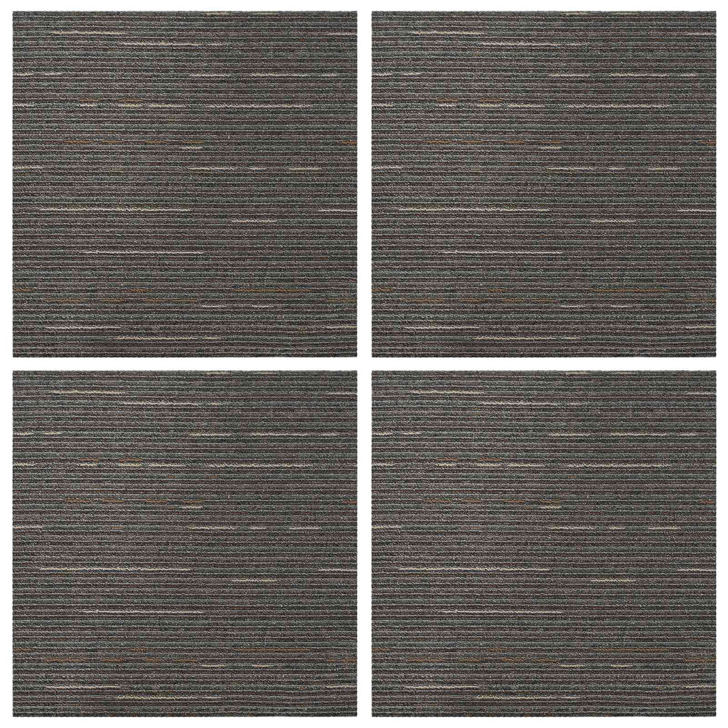vidaXL Płytka dywanowa Wzorzysty ciemny brąz 50 x 50 cm 4 pcs