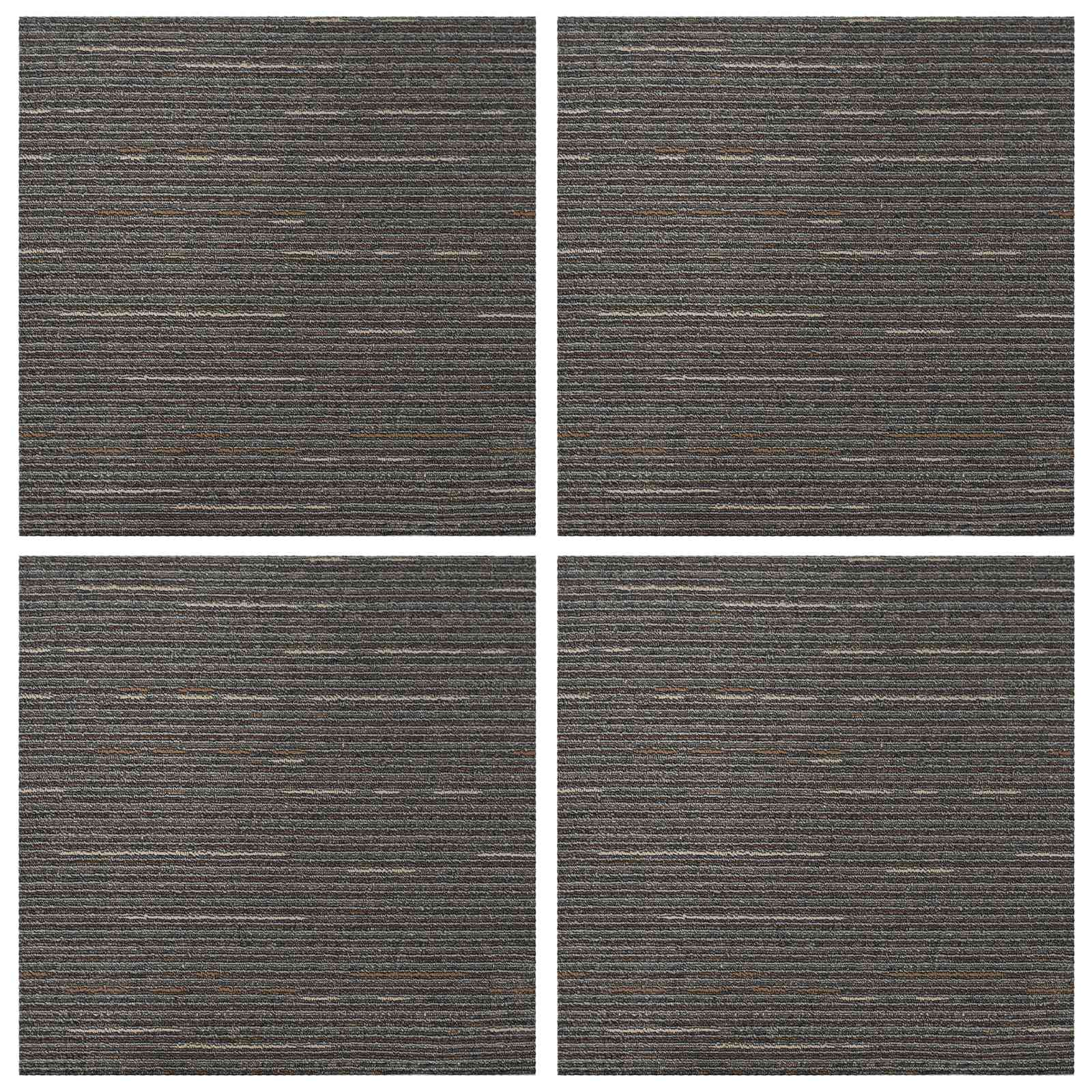 vidaXL Płytka dywanowa Wzorzysty ciemny brąz 50 x 50 cm 4 pcs