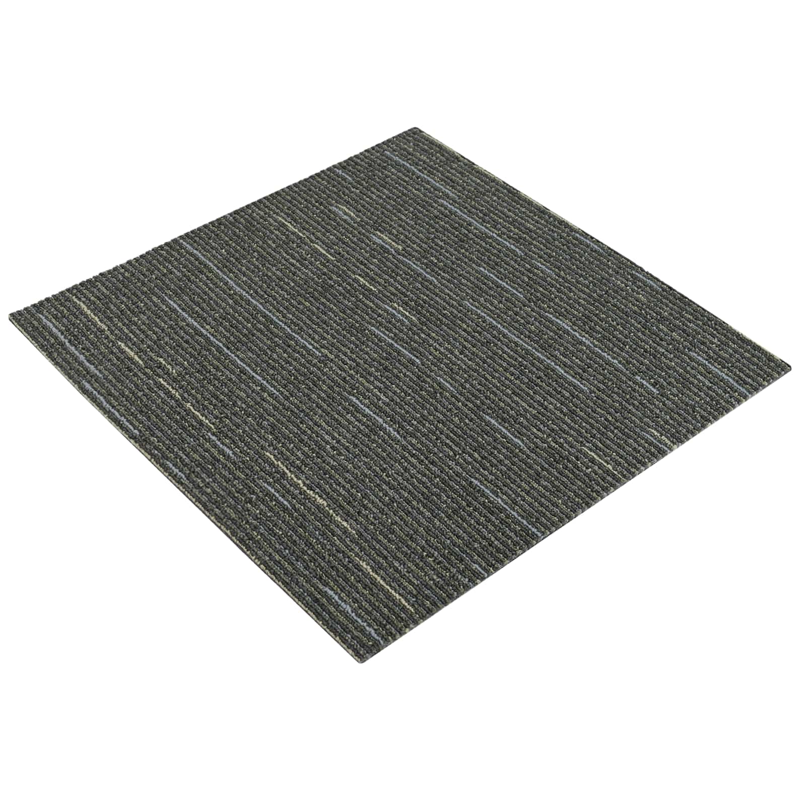 vidaXL Płytka dywanowa Pasykowany Jasnozielony 50 x 50 cm 4 pcs