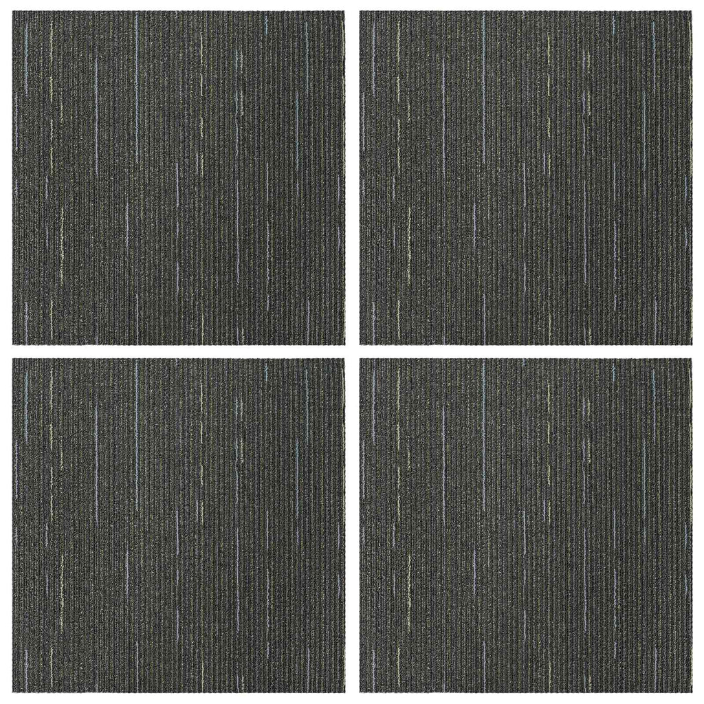vidaXL Płytka dywanowa Pasykowany Jasnozielony 50 x 50 cm 4 pcs