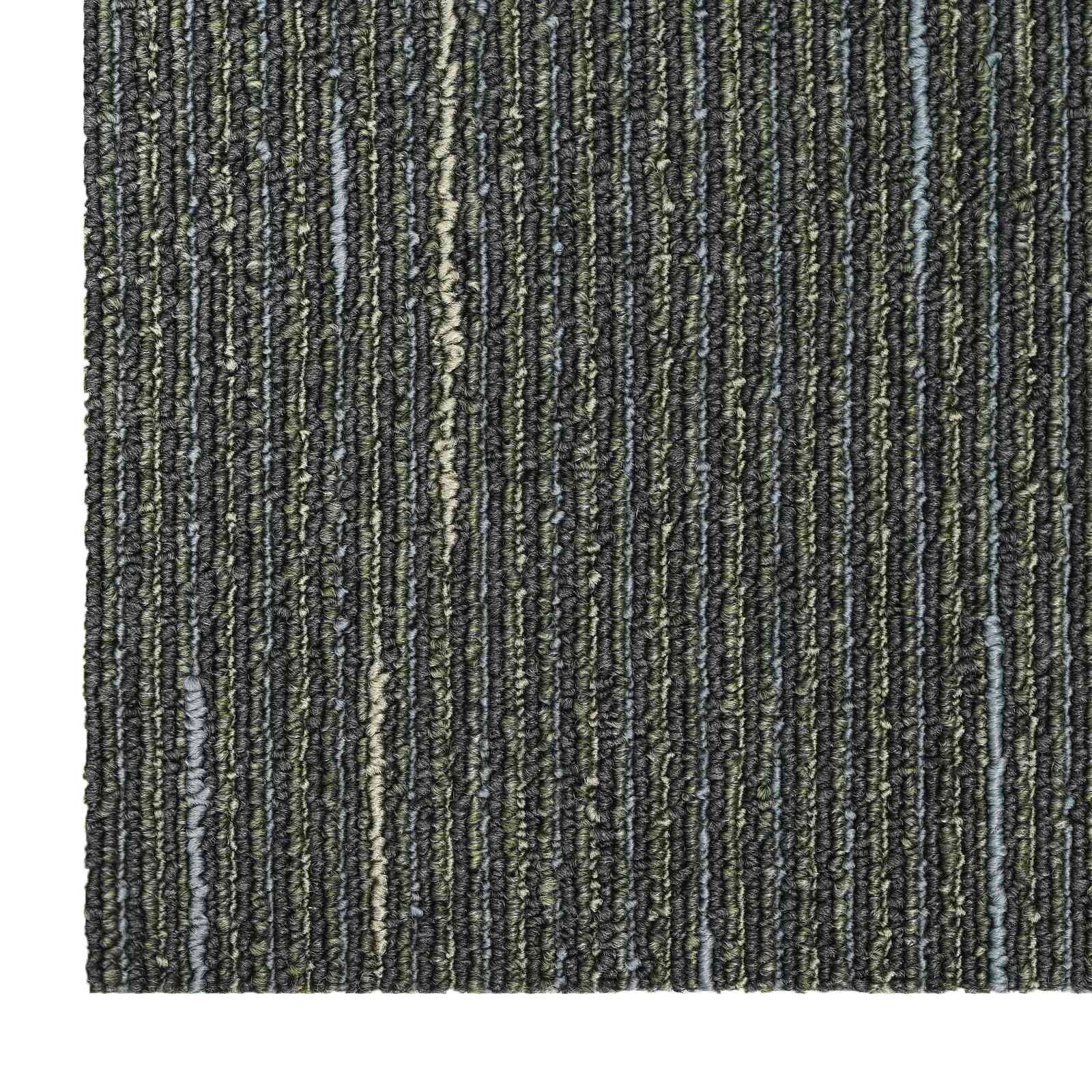 vidaXL Płytka dywanowa Pasykowany Jasnozielony 50 x 50 cm 20 pcs