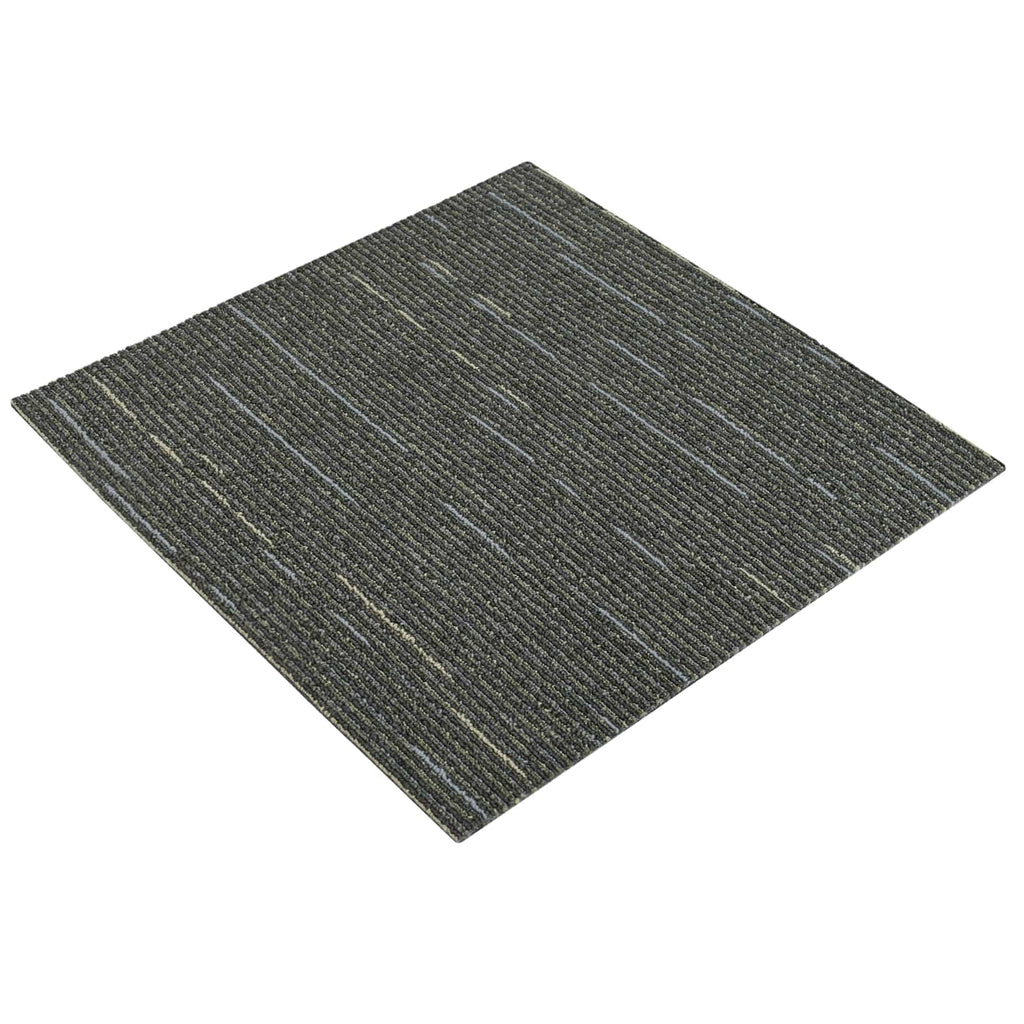 vidaXL Płytka dywanowa Pasykowany Jasnozielony 50 x 50 cm 20 pcs