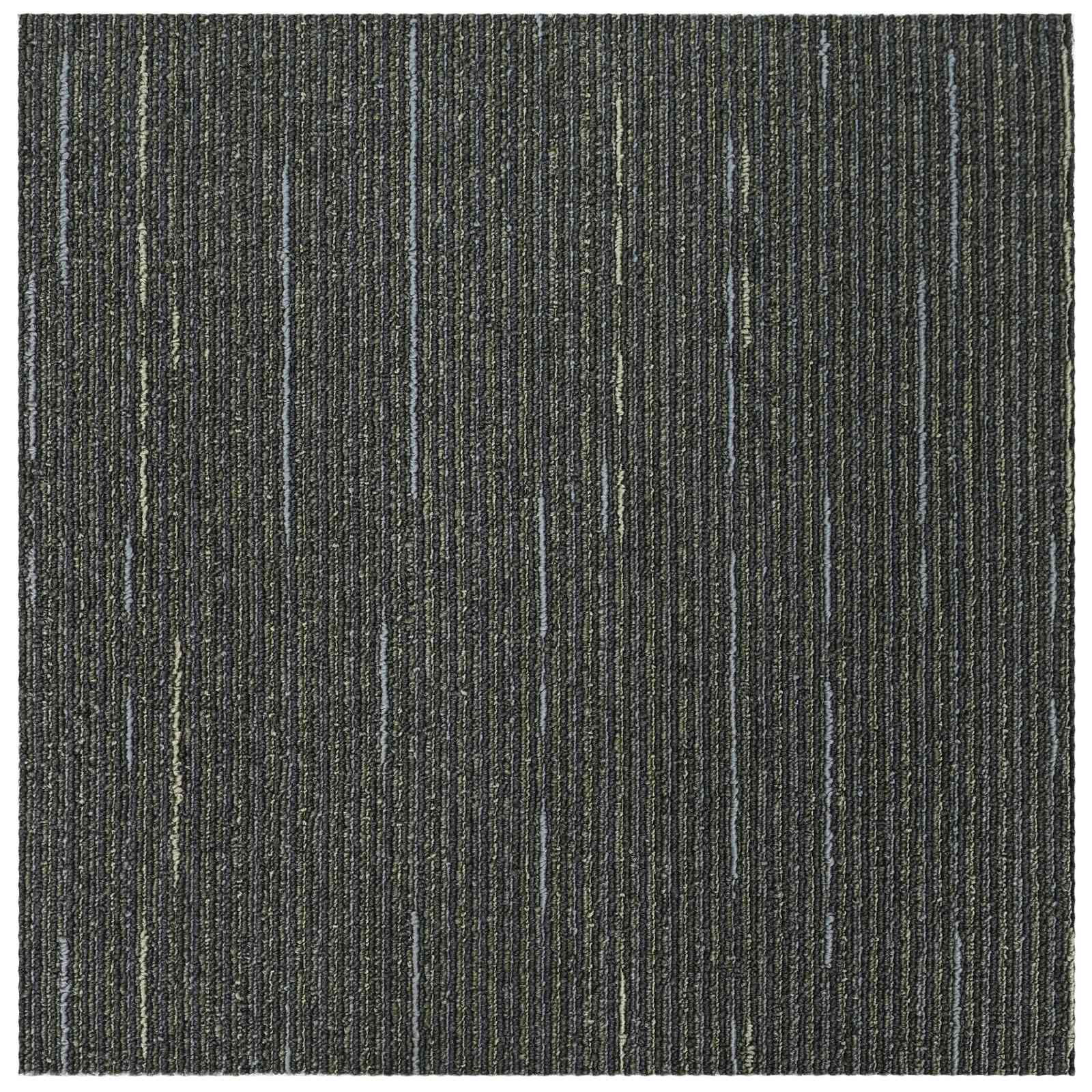 vidaXL Płytka dywanowa Pasykowany Jasnozielony 50 x 50 cm 20 pcs