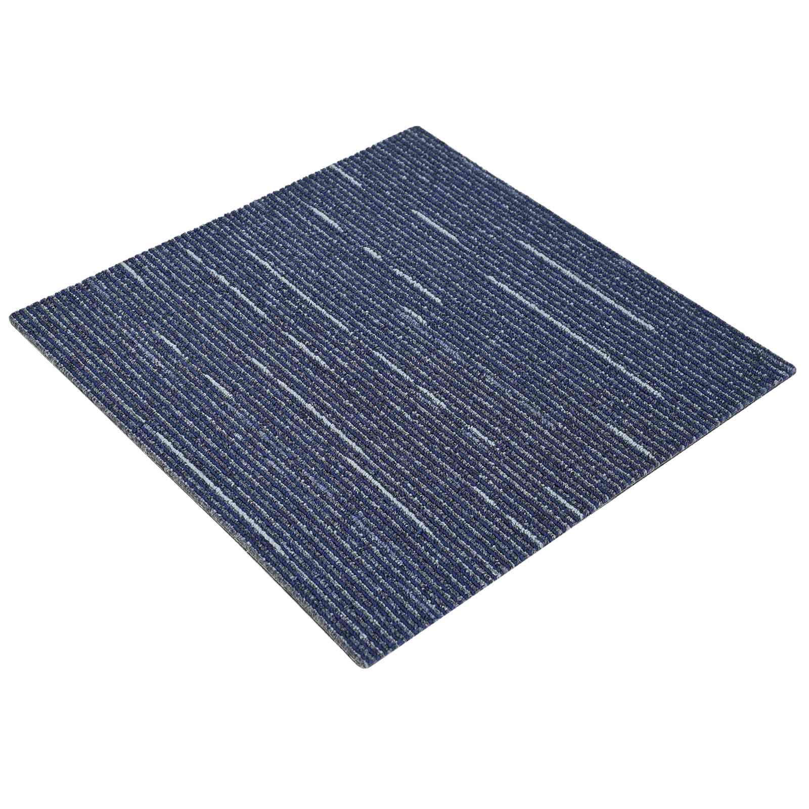 vidaXL Płytka dywanowa W paski niebieski 50 x 50 cm 4 pcs PP i bitum