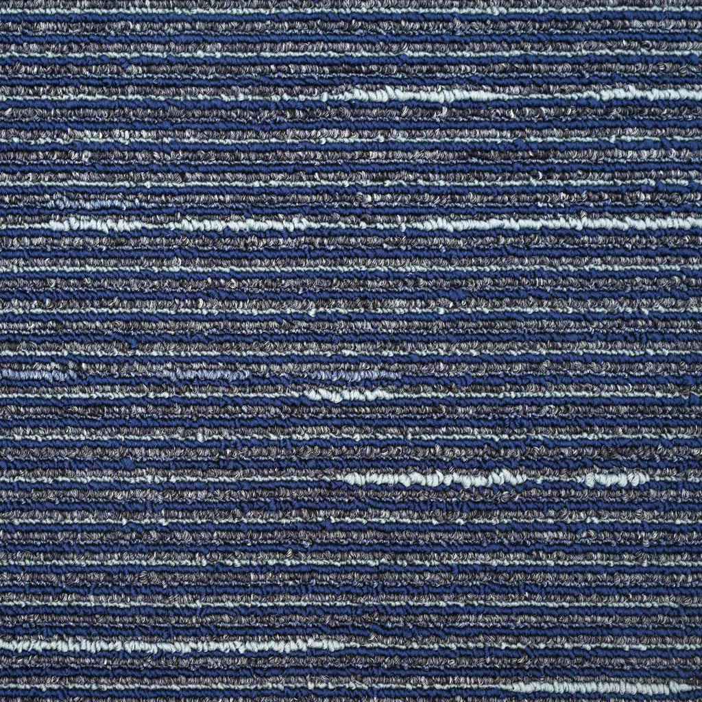 vidaXL Płytka dywanowa W paski niebieski 50 x 50 cm 20 pcs PP i bitum