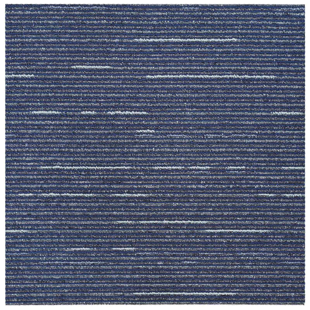 vidaXL Płytka dywanowa W paski niebieski 50 x 50 cm 36 pcs PP i bitum